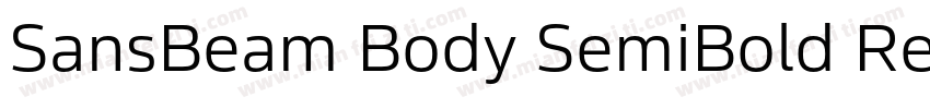 SansBeam Body SemiBold Regula字体转换